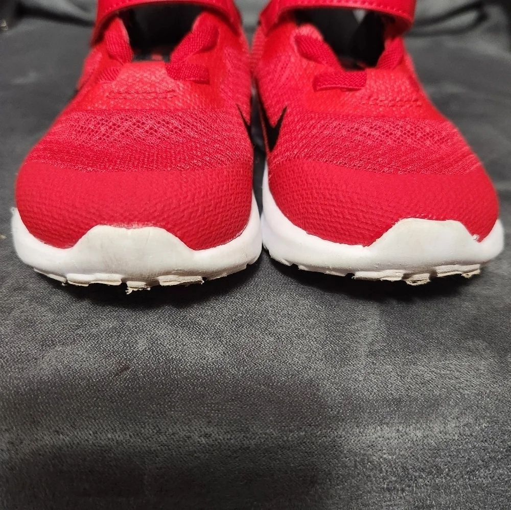 Nike Red and Black Sneakers with Velcro Strap